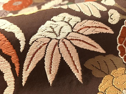 平和屋着物●六通柄袋帯　唐織　鳳凰花文　金糸　正絹　逸品　CABL0260vp