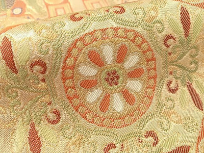 平和屋着物●六通柄　本袋帯　獅子狩錦文　金糸　正絹　逸品　CABL0270vp