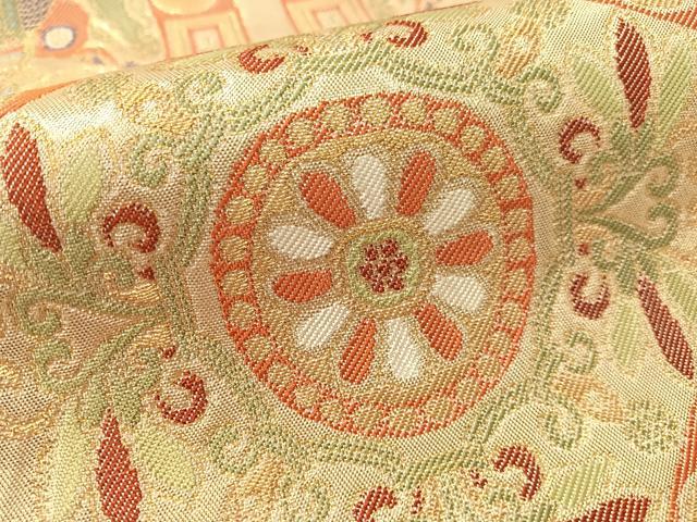 平和屋着物●六通柄　本袋帯　獅子狩錦文　金糸　正絹　逸品　CABL0270vp