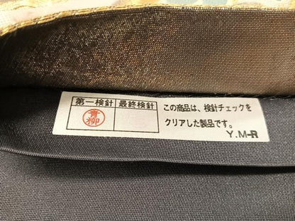 平和屋着物●西陣　沖野織物謹製　六通柄袋帯　北村進作　唐織　飛鶴熨斗花蝶文　金糸　引箔　証紙付き　正絹　逸品　未使用　CABL0274vp