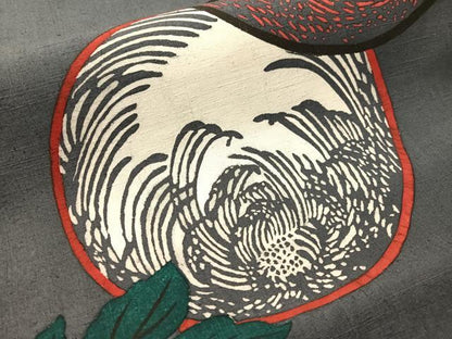 平和屋着物●太鼓柄袋帯　紬地　乱菊丸文　正絹　逸品　CABL0276vp
