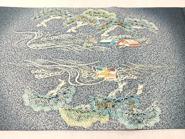 平和屋着物●太鼓柄袋帯　刺繍　浜松文　金糸　正絹　逸品　未使用　CABL0290vp