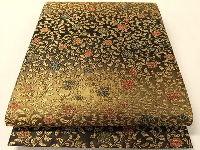 平和屋着物●紋屋井関　御寮織　六通柄袋帯　花唐草文　金糸　正絹　逸品　CABL0291vp
