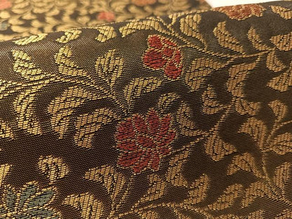 平和屋着物●紋屋井関　御寮織　六通柄袋帯　花唐草文　金糸　正絹　逸品　CABL0291vp