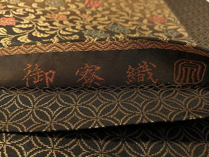 平和屋着物●紋屋井関　御寮織　六通柄袋帯　花唐草文　金糸　正絹　逸品　CABL0291vp