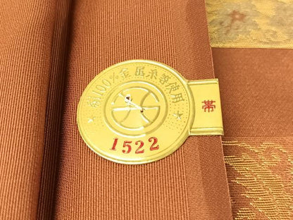 平和屋着物●西陣織 陰山織物謹製 箔屋清兵衛 全通柄袋帯 金地繭 螺鈿 草木染 古代裂間道 本金箔 証紙付き 正絹 逸品 未使用 CABL0292vp