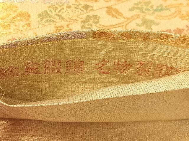 平和屋着物●桝屋高尾　ねん金綴錦　六通柄袋帯　名物裂取牡丹文　正絹　逸品　CABL0294vp