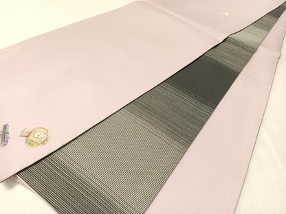 平和屋着物●立体友禅作家　涌波紅彩　両面　太鼓柄袋帯　宝尽し　金彩　正絹　逸品　CABL0296vp