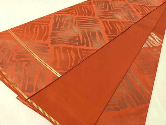 平和屋着物●西陣　川島織物　六通柄　本袋帯　菱吉祥文　金糸　正絹　逸品　CABL0305vp
