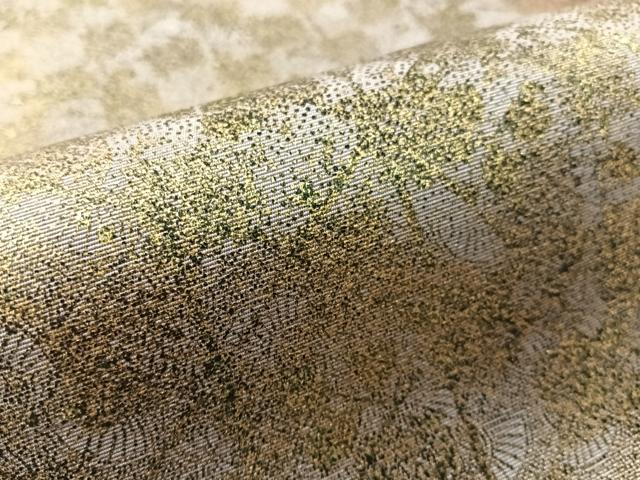 平和屋着物●全通柄袋帯　幾何学間道　金彩　銀座おゝぎ屋扱い　正絹　逸品　未使用　CABL0313vp