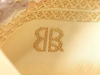 平和屋着物●西陣　服部織物謹製　六通柄袋帯　唐織　流水花松文　金銀糸　正絹　逸品　CABL0316vp