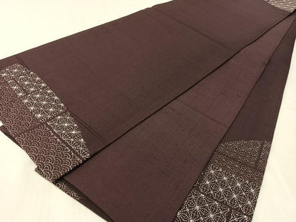 平和屋着物●太鼓柄袋帯　総刺繍　刺し子　紬地　吉祥丸文　正絹　逸品　未使用　CABL0318vp