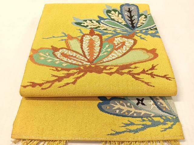 平和屋着物●爪掻き本綴れ　八寸名古屋帯　作家物　松　金銀糸　正絹　逸品　CABL0327vp