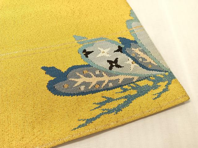 平和屋着物●爪掻き本綴れ　八寸名古屋帯　作家物　松　金銀糸　正絹　逸品　CABL0327vp