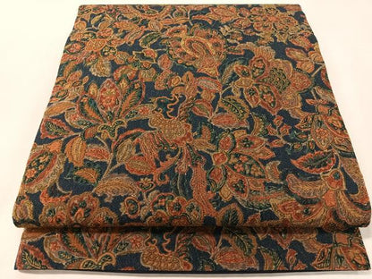 平和屋着物●九寸開き名古屋帯　華更紗　鬼しぼ縮緬　正絹　逸品　CABL0328vp