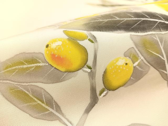 平和屋着物●塩瀬　九寸名古屋帯　作家物　手描き　成り物　正絹　逸品　CABL0338vp