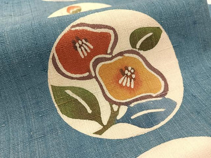 平和屋着物●九寸名古屋帯　紬地　紅型　花丸文　正絹　逸品　CABL0345vp