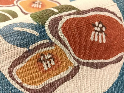 平和屋着物●九寸名古屋帯　紬地　紅型　花丸文　正絹　逸品　CABL0345vp