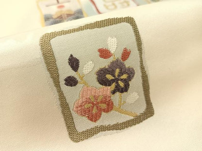 平和屋着物●九寸開き名古屋帯　唐織　宝舟吉祥　金糸　正絹　逸品　未使用　CABL0353vp