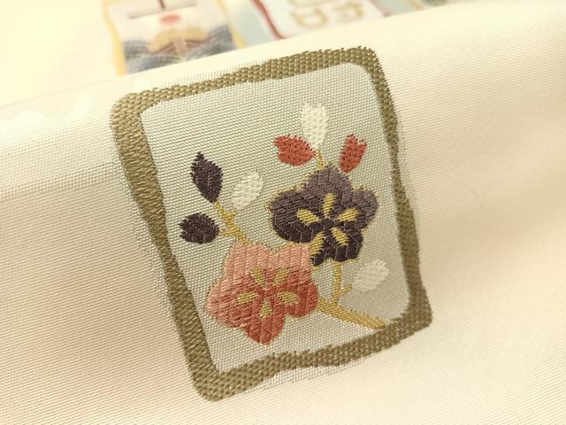 平和屋着物●九寸開き名古屋帯　唐織　宝舟吉祥　金糸　正絹　逸品　未使用　CABL0353vp