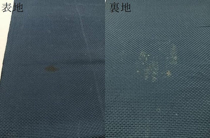 平和屋着物●本場筑前博多織　八寸名古屋帯　幾何学文様　銀糸　正絹　逸品　CABL0356vp