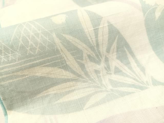 平和屋着物●九寸名古屋帯　水辺風景文　綿　逸品　CABL0358vp