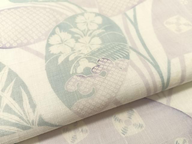 平和屋着物●九寸名古屋帯　水辺風景文　綿　逸品　CABL0358vp