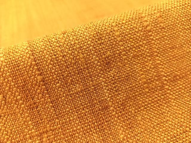 平和屋着物●八寸名古屋帯　紬地　金茶色　正絹　逸品　CABL0373vp