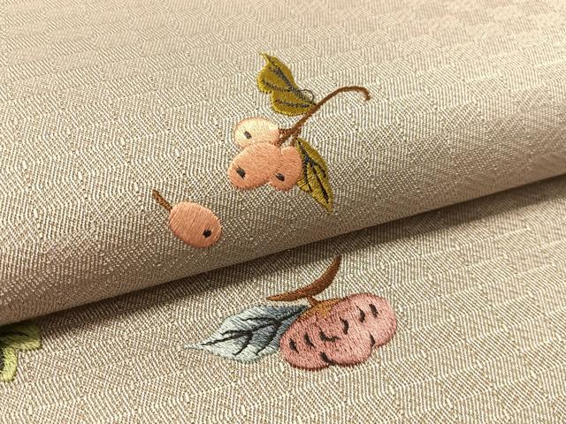 平和屋着物●総刺繍　九寸名古屋帯　成り物　金糸　正絹　逸品　CABL0389vp