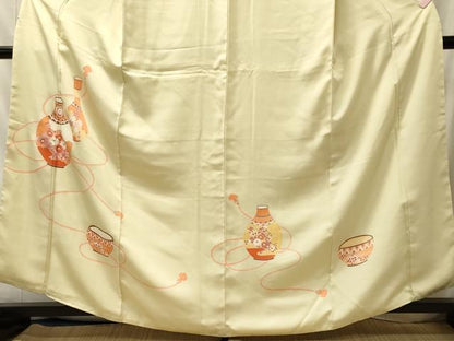 平和屋着物■訪問着　刺繍　陶器花文　小田急百貨店扱い　正絹　逸品　CABL0421oy