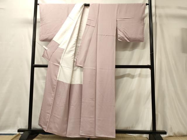 平和屋着物■上質な色無地　撫子色　正絹　逸品　未使用　CABL0428oy