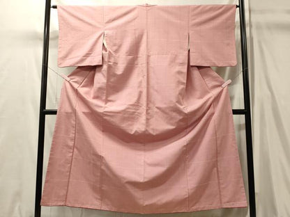 平和屋着物■上質な紬　格子柄　正絹　逸品　CABL0436oy