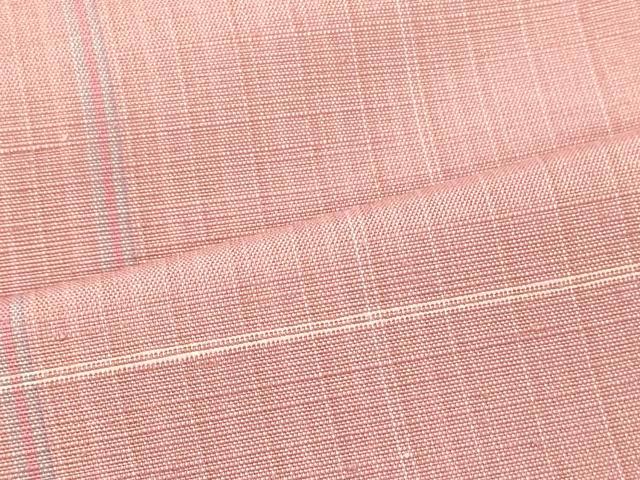 平和屋着物■上質な紬　格子柄　正絹　逸品　CABL0436oy