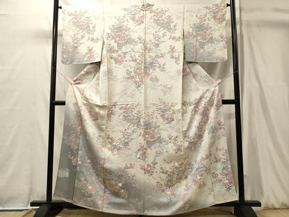 平和屋着物■訪問着　草花文　暈し染め　正絹　逸品　CABL0437oy