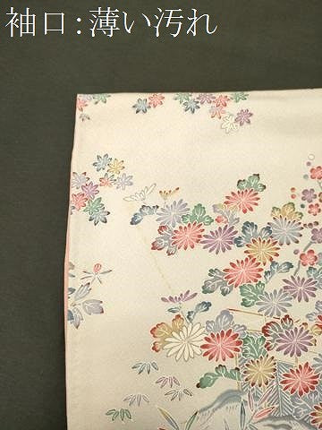 平和屋着物■訪問着　草花文　暈し染め　正絹　逸品　CABL0437oy