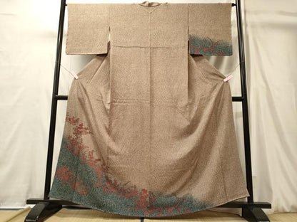 平和屋着物■訪問着　草花文　暈し染め　正絹　逸品　CABL0440oy