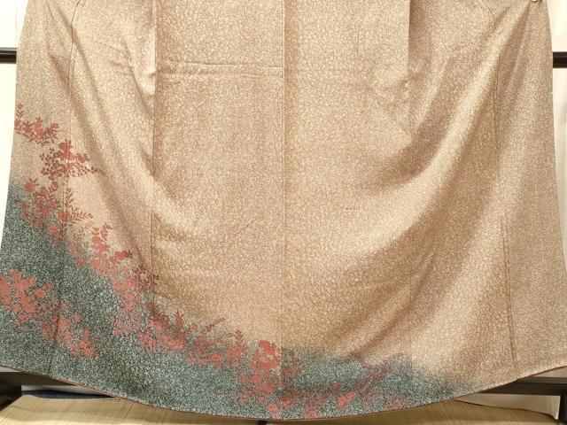 平和屋着物■訪問着　草花文　暈し染め　正絹　逸品　CABL0440oy