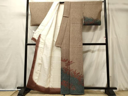 平和屋着物■訪問着　草花文　暈し染め　正絹　逸品　CABL0440oy