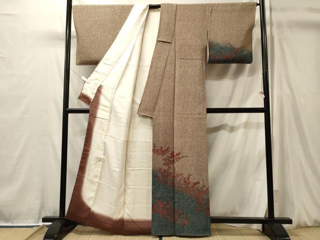 平和屋着物■訪問着　草花文　暈し染め　正絹　逸品　CABL0440oy