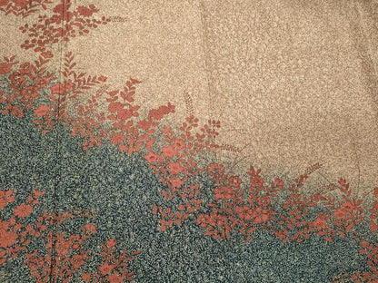 平和屋着物■訪問着　草花文　暈し染め　正絹　逸品　CABL0440oy