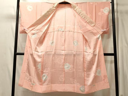 平和屋着物■長襦袢　無双仕立て　絞り　椿　暈し染め　金彩　半衿刺繍　正絹　逸品　未使用　CABL0449oy
