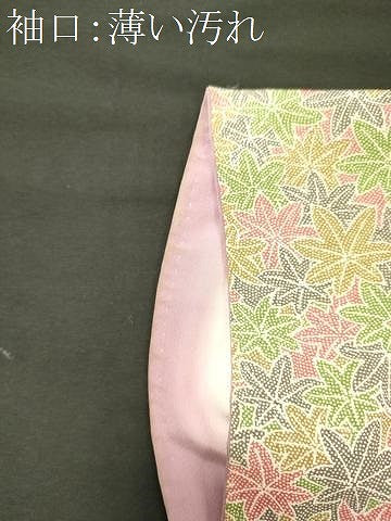 平和屋着物■上質な小紋　楓文　正絹　逸品　CABL0455oy