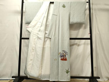 平和屋着物■訪問着　人物文　金銀彩　正絹　逸品　CABL0458oy