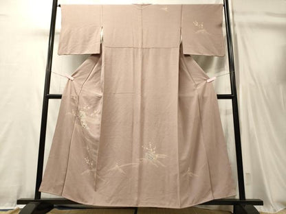 平和屋着物■訪問着　吉祥枝花地紋　正絹　逸品　CABL0465oy