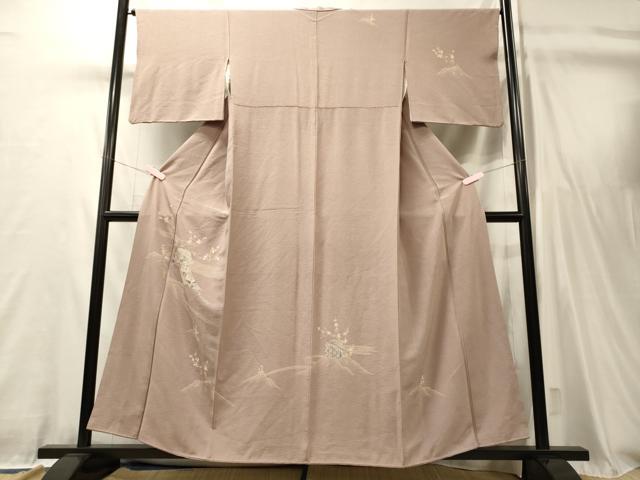 平和屋着物■訪問着　吉祥枝花地紋　正絹　逸品　CABL0465oy