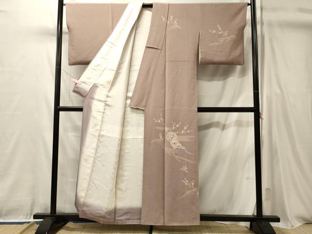 平和屋着物■訪問着　吉祥枝花地紋　正絹　逸品　CABL0465oy