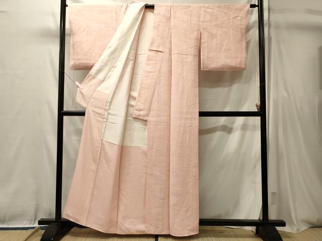 平和屋着物■上質な色無地　芝草花地紋　虹色　正絹　逸品　CABL0468oy