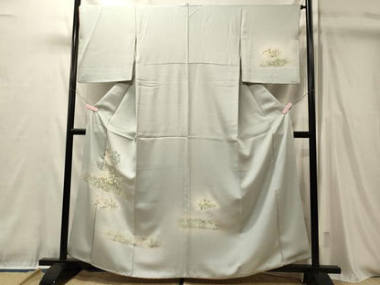 平和屋着物■訪問着　草花文　兎　暈し染め　正絹　逸品　CABL0469oy