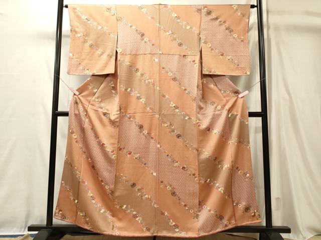 平和屋着物■上質な小紋　枝花文　金彩　正絹　逸品　CABL0471oy