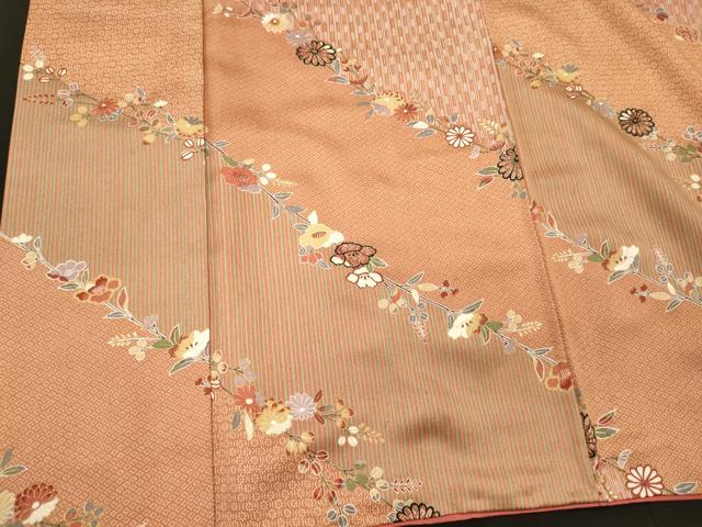 平和屋着物■上質な小紋　枝花文　金彩　正絹　逸品　CABL0471oy
